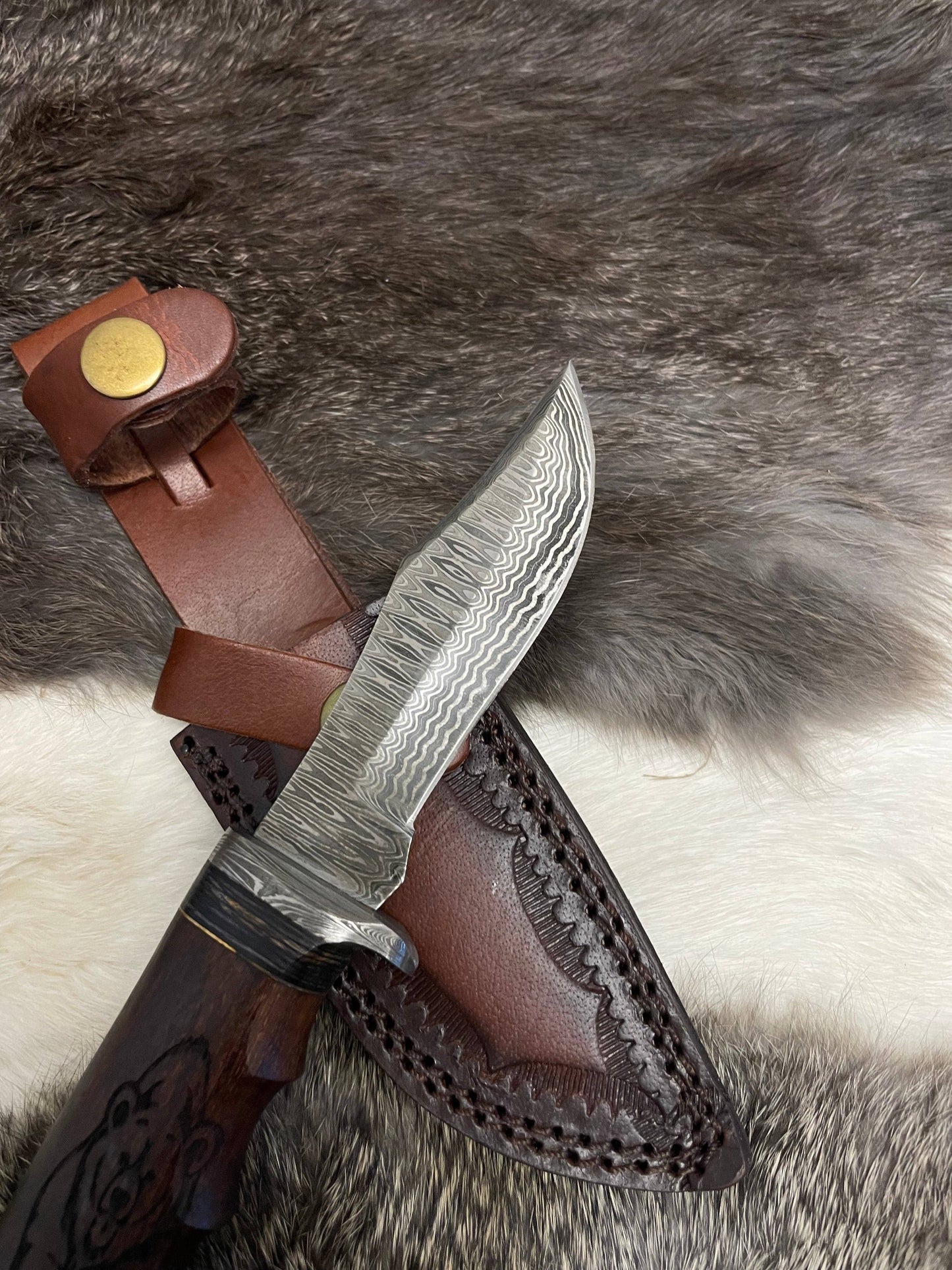 Grizzly Timberline Damascus Knife Damascus Knife TK-099 (Compact)