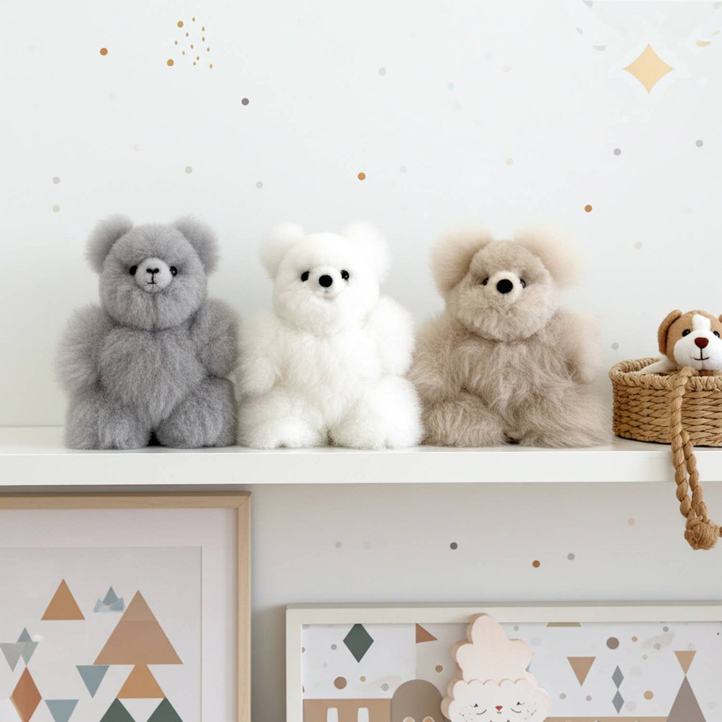 10" Small Alpaca Stuffed Animal - Bear