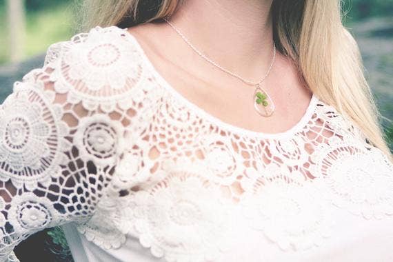 Silver Four Leaf Clover Necklace