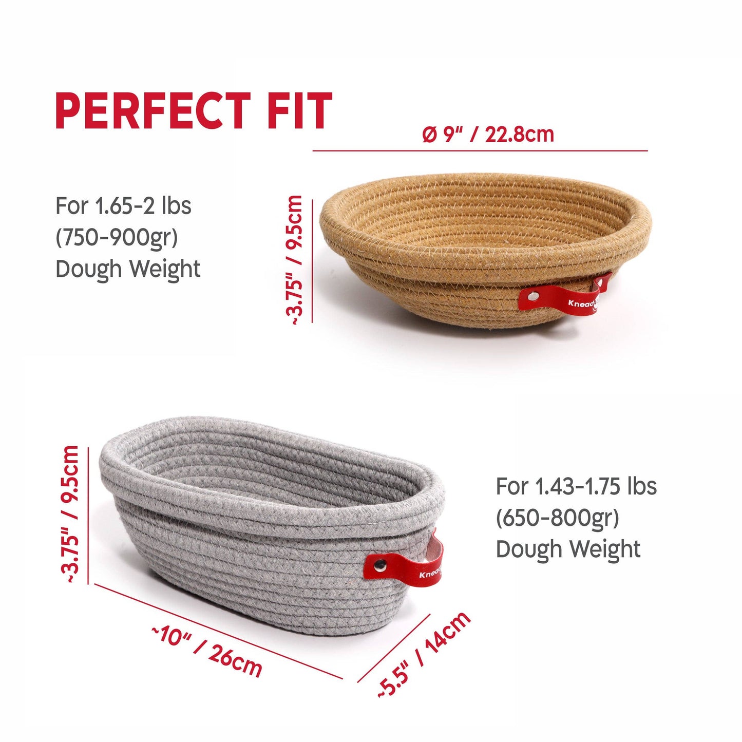 Oval & Round Cotton Rope Proofing Baskets