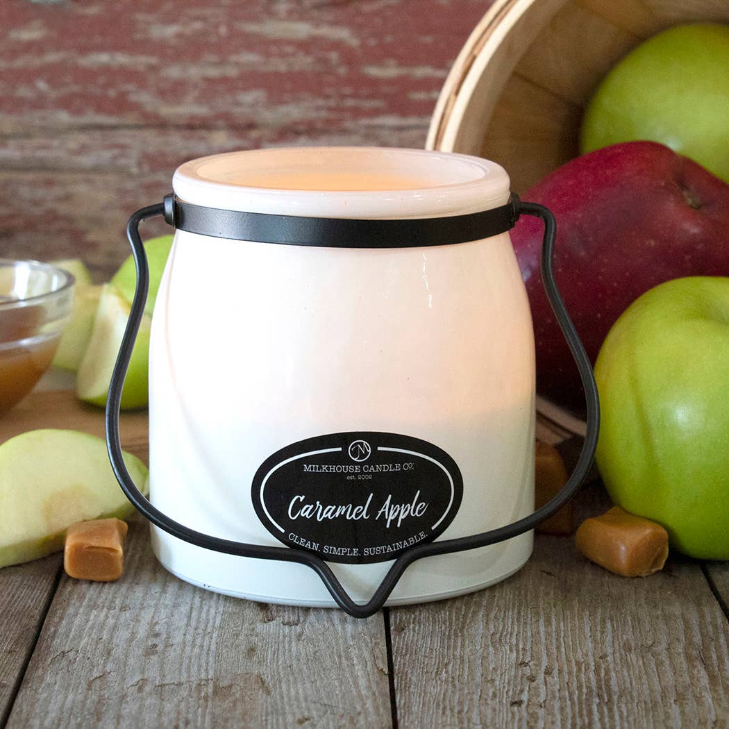 16 oz Butter Jar Candle: Caramel Apple