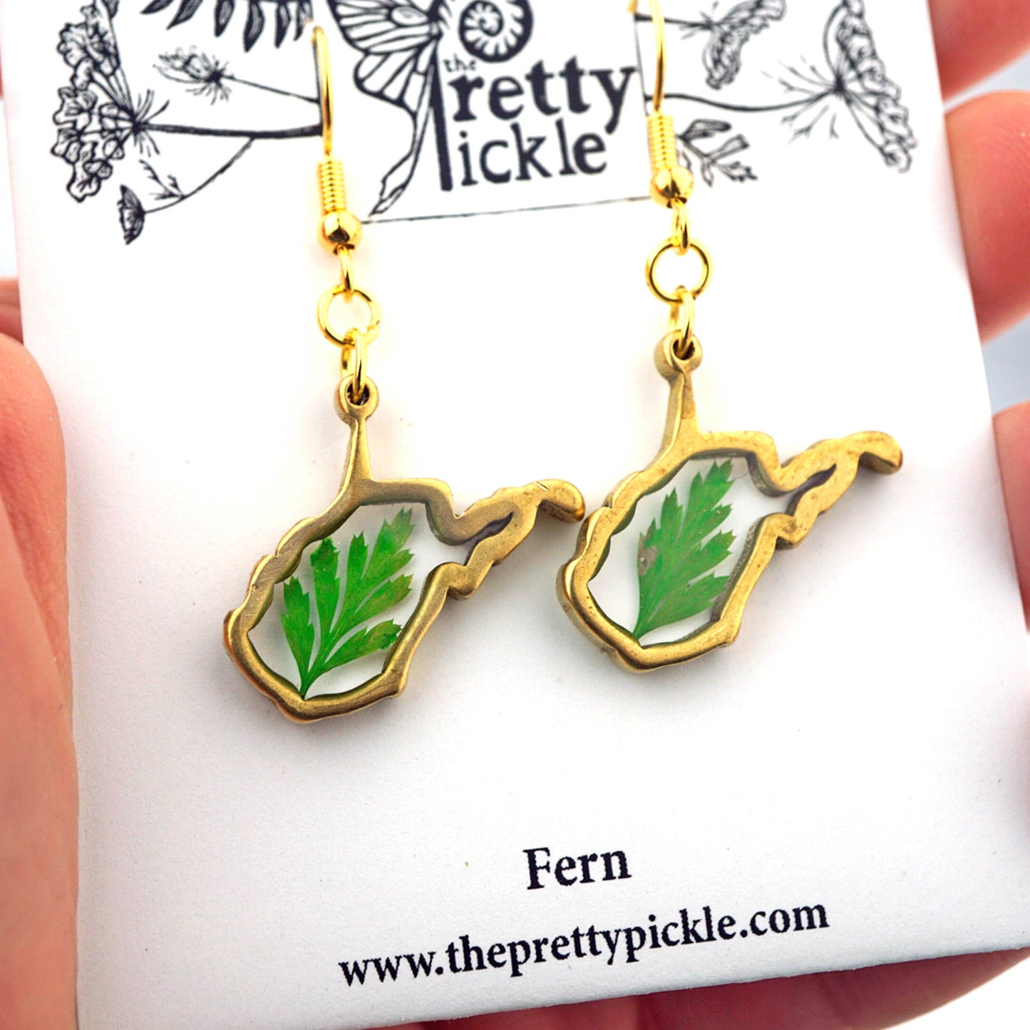 Small West Virginia Botanical Earrings