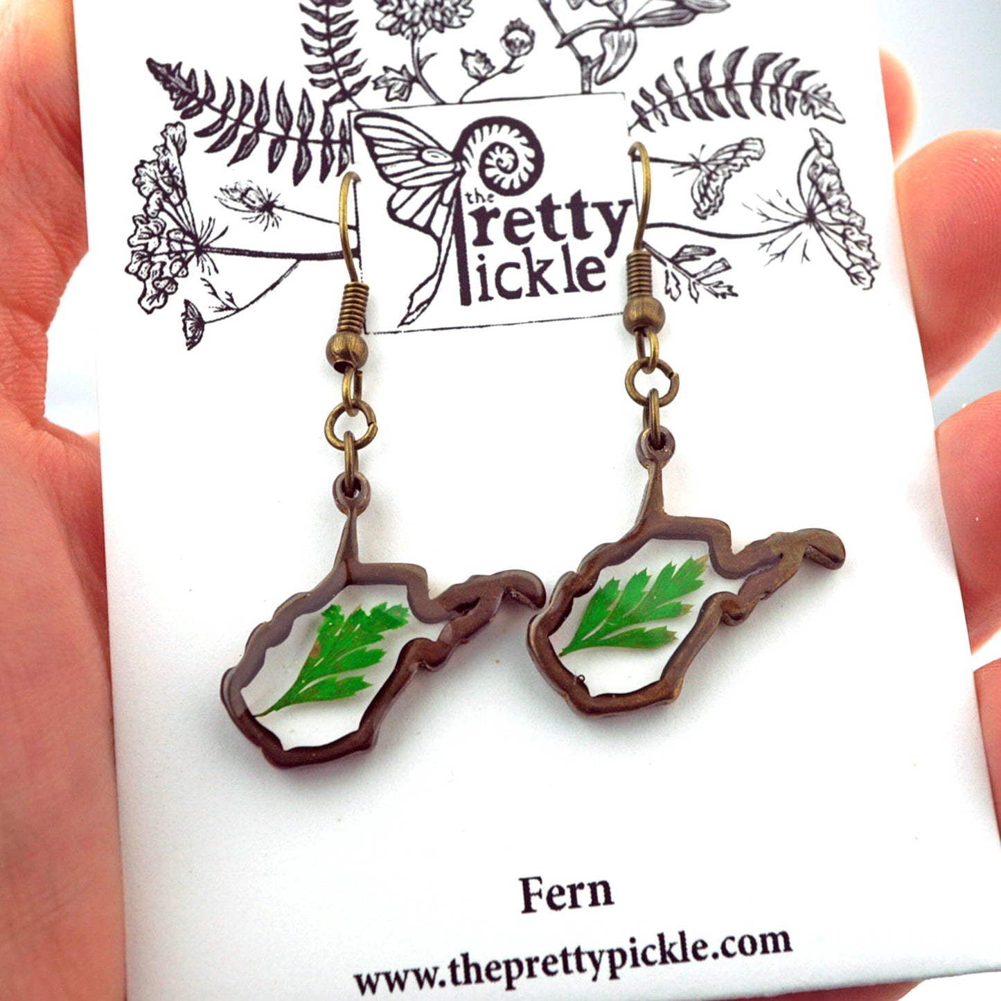 Small West Virginia Botanical Earrings