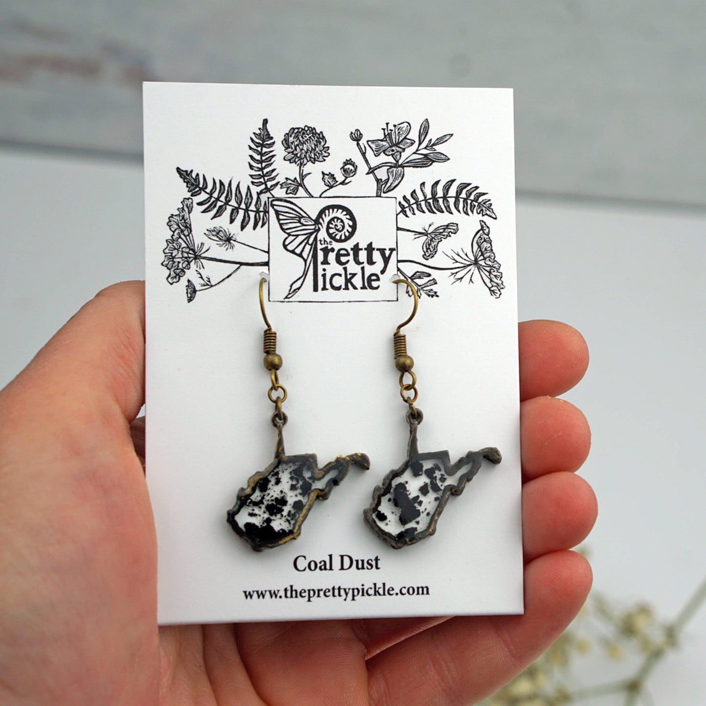 Small West Virginia Botanical Earrings