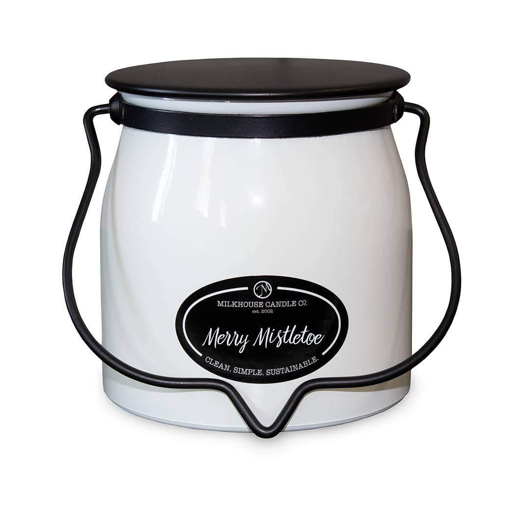 16 oz Butter Jar Candle: Merry Mistletoe