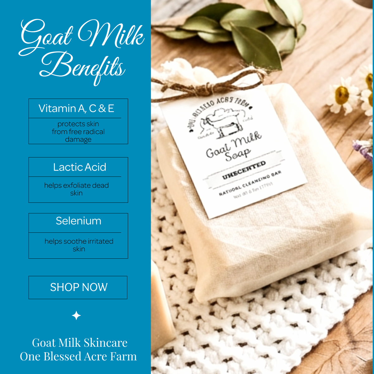 Unscented Goat Milk Bar Soap - 4.5 ounce