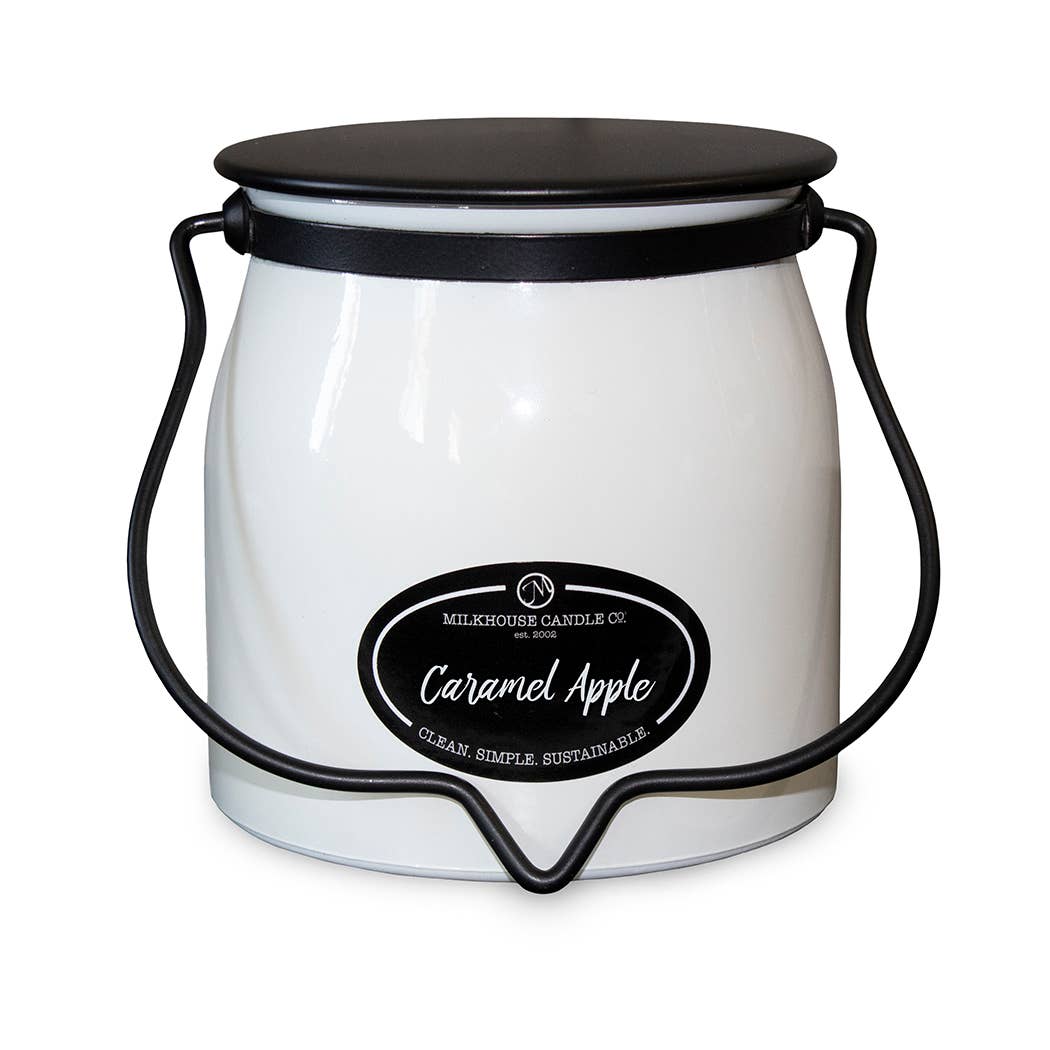 16 oz Butter Jar Candle: Caramel Apple