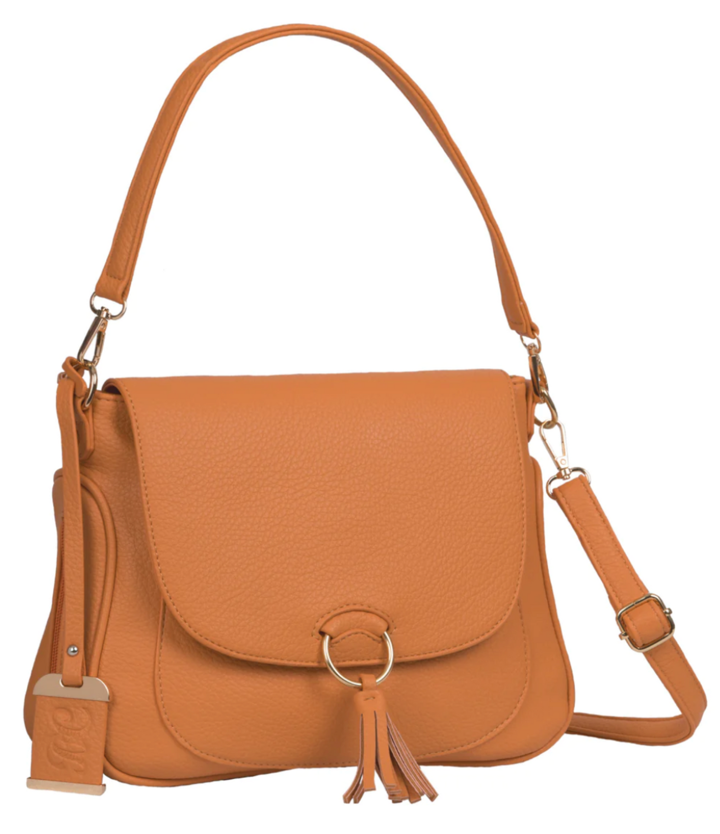 BULLDOG ORANGE HOBO PURSE W/ HOLSTER