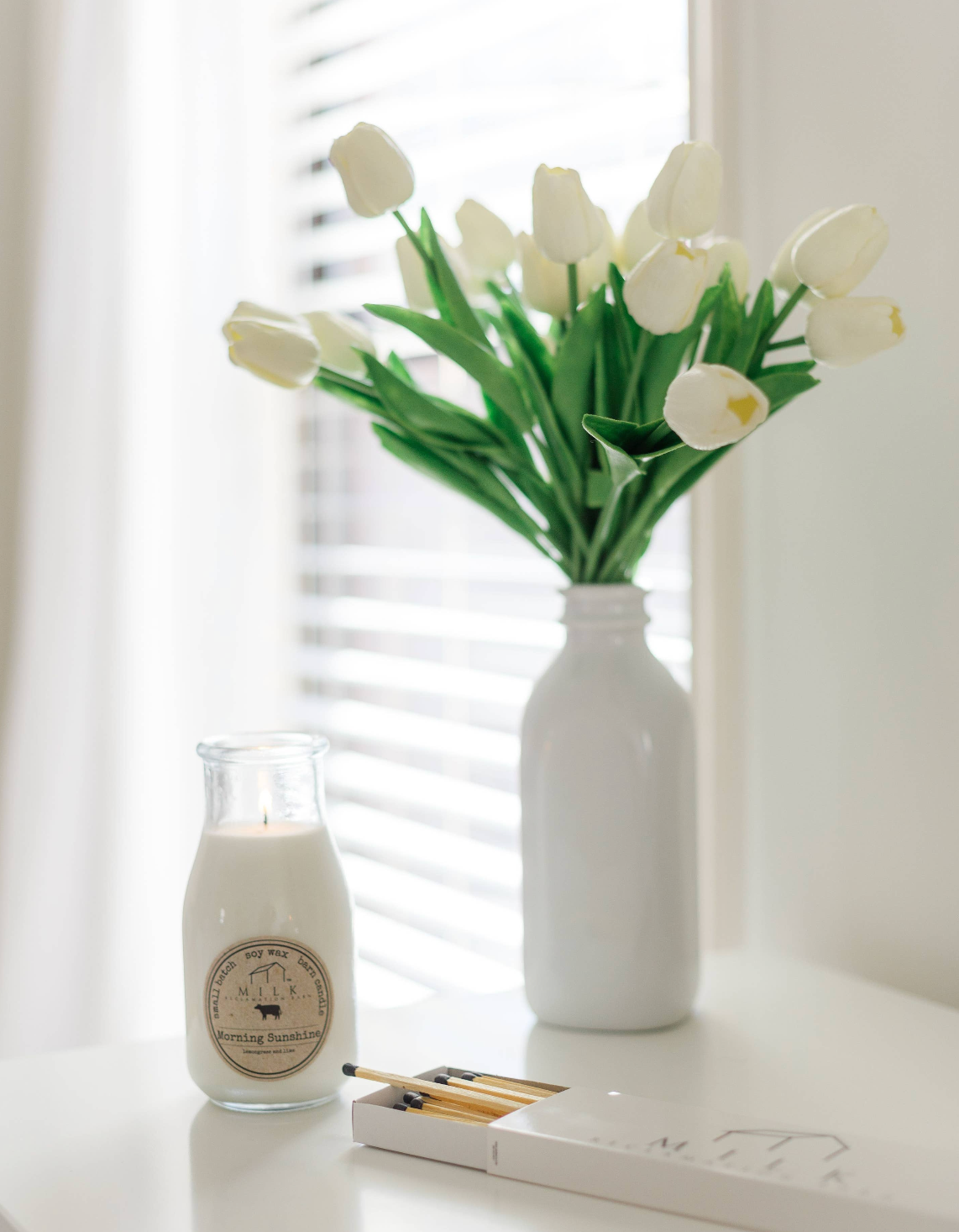 Milk Bottle Candle 13 Oz/Welcome Home