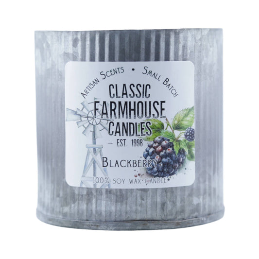 NEW! Large Tin Soy Candle - Blackberry