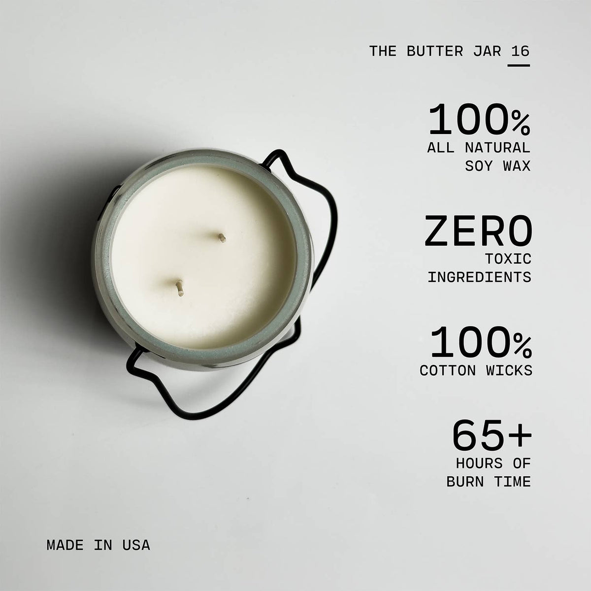 16 oz Butter Jar Candle: Oatmeal, Milk & Honey