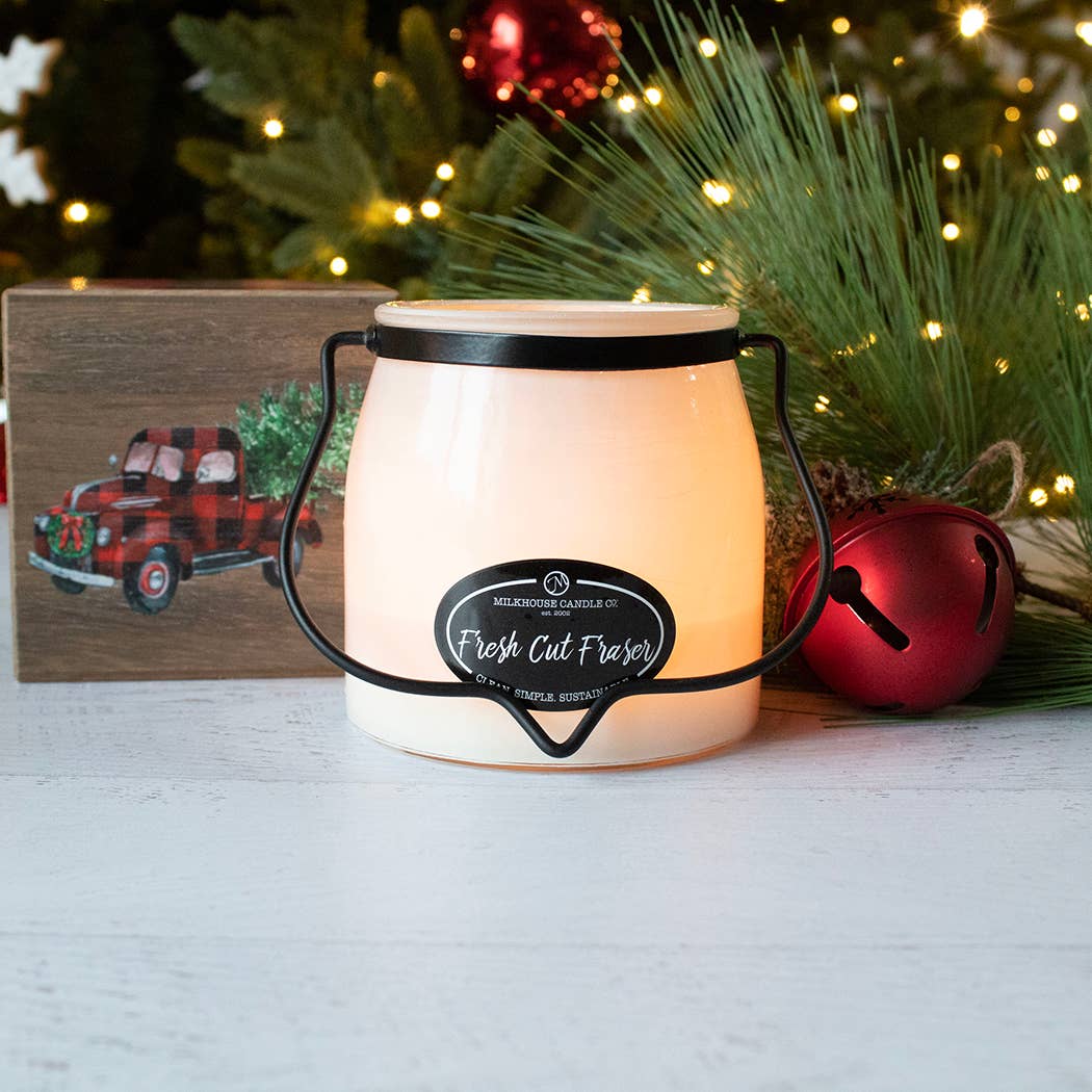 16 oz Butter Jar Candle: Fresh Cut Fraser