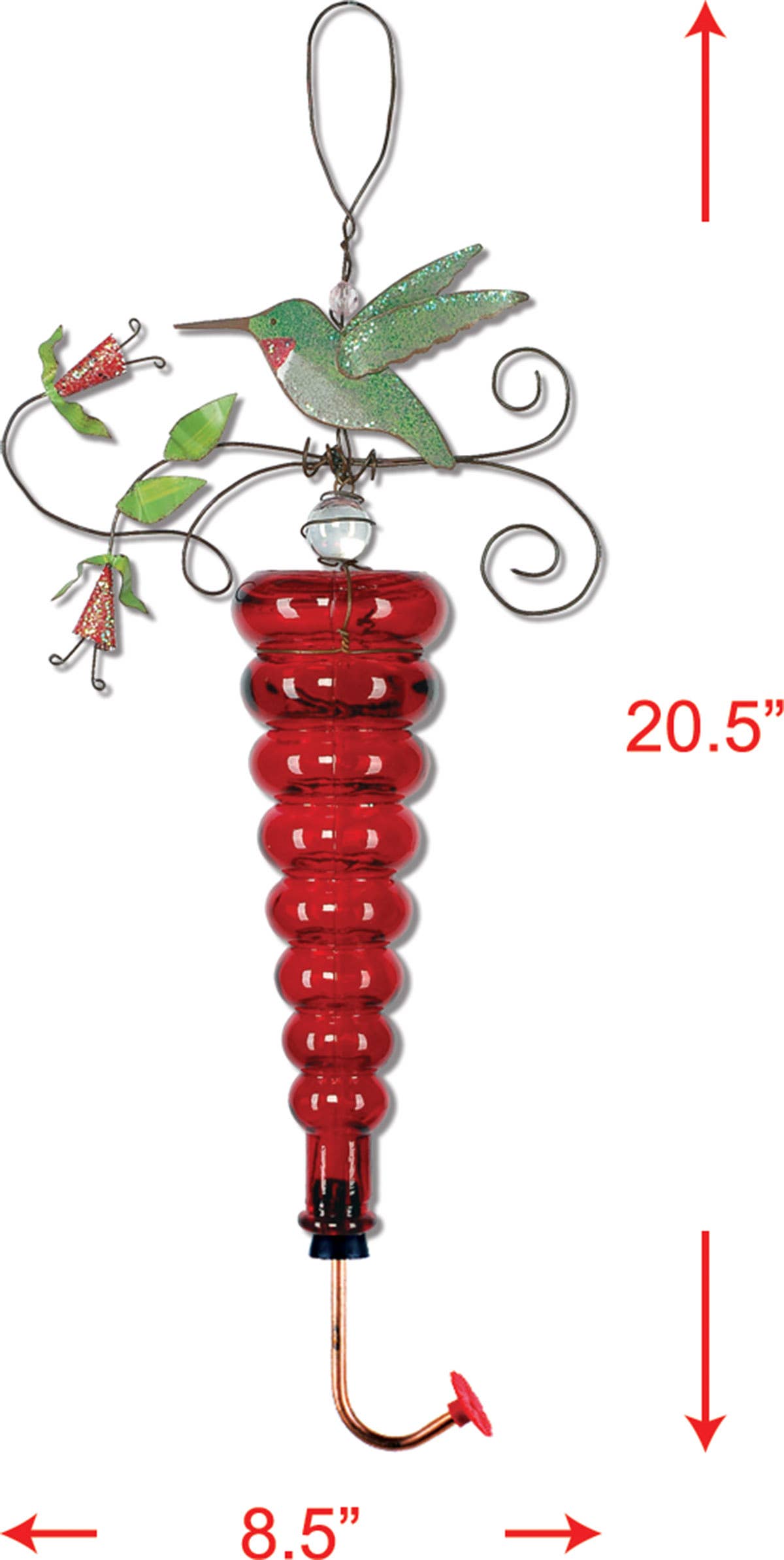 Birds of a Feather Hummingbird Red Feeder