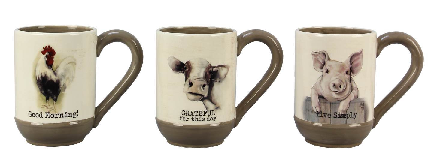 Ceramic Farmhouse Mugs