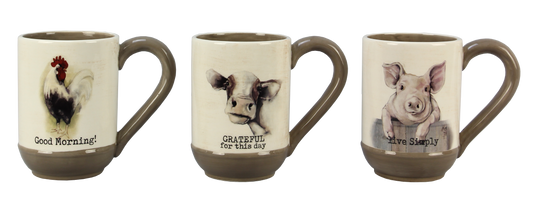 Ceramic Farmhouse Mugs