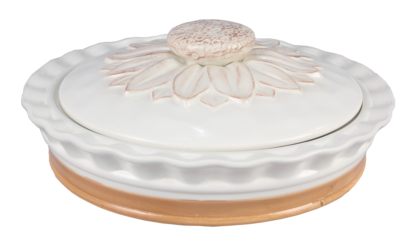 Ceramic Pie Plate with Lid