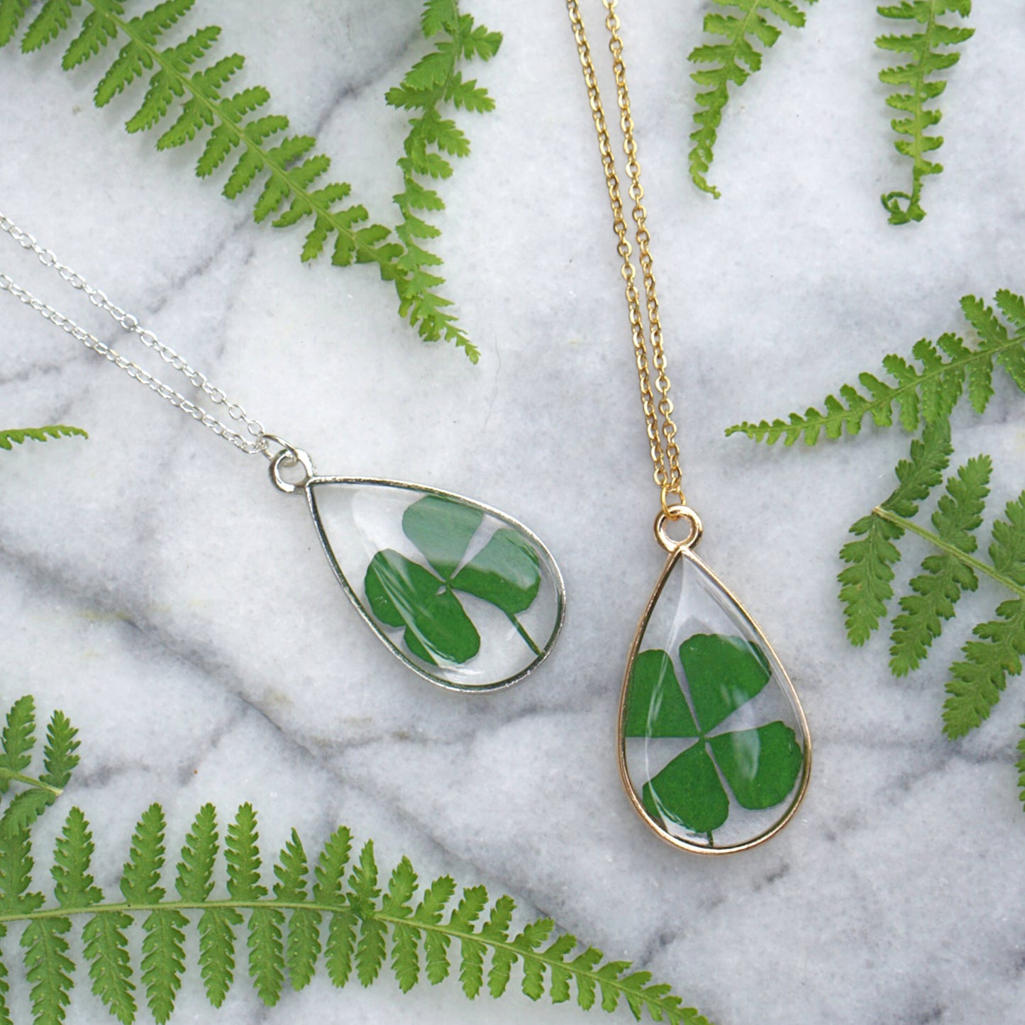 Silver Four Leaf Clover Necklace