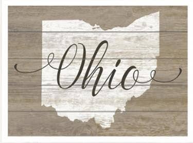 Wood Ohio Wall Plaque